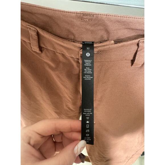 Lululemon Commission Pant Slim Tapered Fit In Reddish Pink Size 32 - Picture 7 of 13